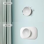 Petrichor Plaque murale de thermostat Nest - Compatible avec Google Nest Thermostat 2020 - Kit de grille de thermostat Nest, Couverture murale de plaque de thermostatique Nest Accessoire facile d'installation - Snow