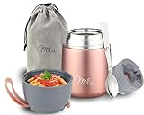 Photo Gallery milu thermo per alimenti 450 ml contenitore termico di acciaio inossidabile, isotermico sottovuoto per cibi caldi e freddi (oro rosa, 450ml) Photo Gallery milu thermo per alimenti 450 ml contenitore termico di acciaio inossidabile, isotermico sottovuoto per cibi caldi e freddi (oro rosa, 450ml)
