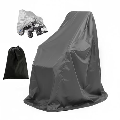 車椅子保護カバー 電動車椅子用保護カバー モビリティスクーター用 防水防塵 収納袋付き 210Dオックスフォード生地 (45in*29in*51in,Gray)