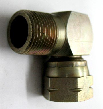 AF C5406-06-06 - 3/8 Male Pipe (.675''-18 Threads) x 3/8 Female JIC (9/16''-18 Threads) - 90° Male Swivel Elbow