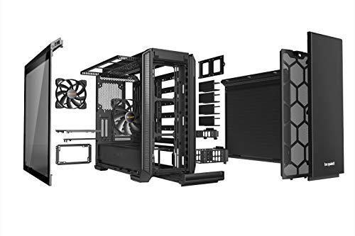 Silent Base 601 Window Black Case PC con 2 ventole Pure Wings 2 140mm, supporto radiatori fino a 360mm, compatibile con schede madri E-ATX - Case PC - Immagine 3