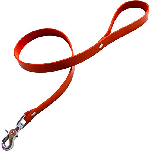 KinkLab Bondage Basics Leather Leash, Red