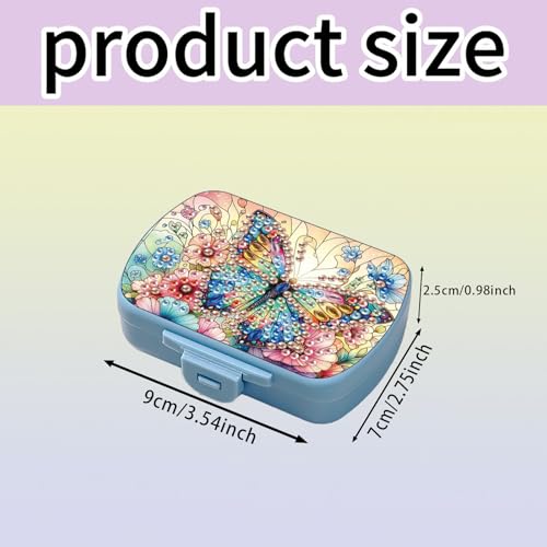 Image of ARTopet Diamond Art Painting Mini Storage Box with 6-Grid Creative Design Compact Portable Small Case for Purse Travel Daily (2Pcs)