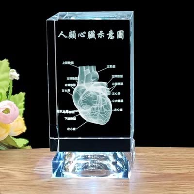 Amazon.co.jp: [AiO JAPAN] 置物 クリスタル 心臓 レーザー 彫り