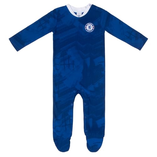 Chelsea Baby Sleepsuit - Official Football Gift, Royal Blue, 3–6 Months
