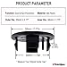 55mm(2.16in)/44mm(1.73in) Wheel Center Hub Caps Black Base for #3631 1171069 Cooper 2002-2012 Countryman 2011-2012 Germany Wheel Rims