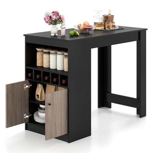 GIANTEX Bartisch Küche, Küchentheke mit Stauraum...