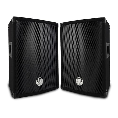 Paire d'enceinte Passive BM Bmsonic BMS-08 - Sono Bass Reflex Trapézoïdal à 3 Voies 8