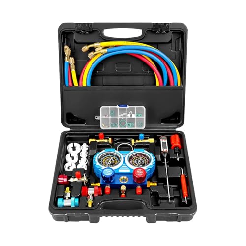 R134a R12 R502 冷媒圧力ゲージ 1箱 ツールキットセット カーエアコン圧力マニホールドゲージ ホースアダプター