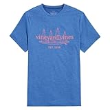 Vineyard Vines Men's Racing Sails Surf Logo Short-Sleeve Harbor Performance Tee, Sapphire Heather, XX-Large