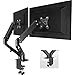 Produktbild WORLDLIFT Monitor Halterung 2 Monitore, Alles Eisen Gasdruckfeder Schwenkbare Neigbare Höhenverstellbar Einarm Monitorhalterung für Zwei 13 bis 27 Zoll Bildschirme - VESA 75/100mm Wiegt 2-6,5 kg