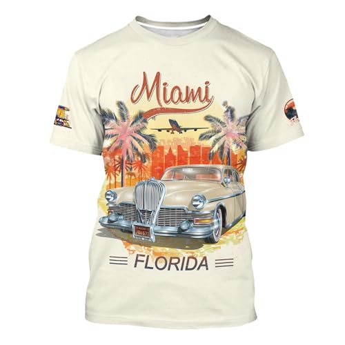 Men's Florida State T-Shirts 3D Printed Novelty Graphic Short Sleeve Shirts Casual Crew Neck Tees Unisex Fashion Tops