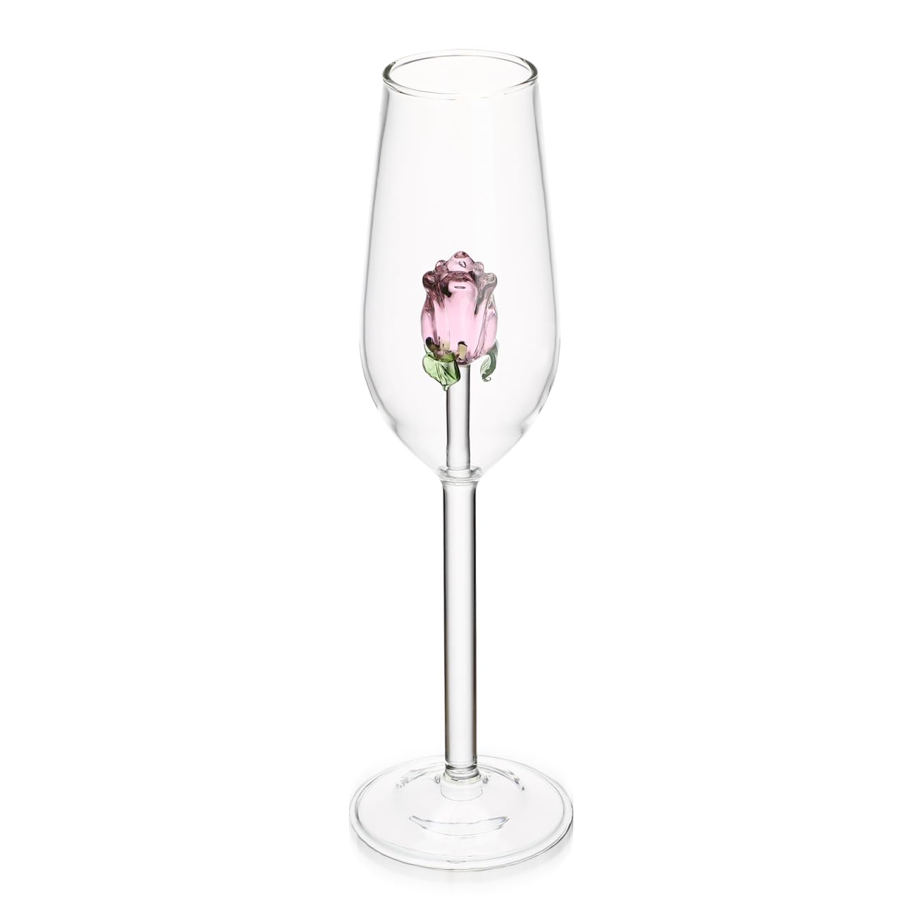 Verres à vin rouge rose en cristal de luxe pour célébration élégante