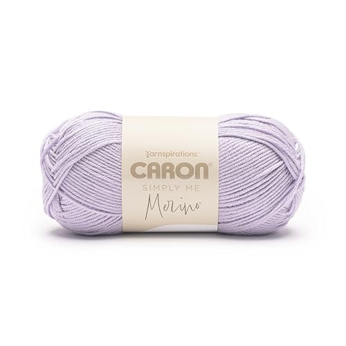 Image of Caron Simply Me Merino Soft Yarn for Crocheting, Pale Wisteria, 3-Pack | #3 Light DK Yarn, 50% Merino Wool & 50% Acrylic, Soft Yarn for Crocheting, Knitting & DIY Crafts, 215yd, 100g /3.5oz per skein