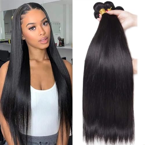 Paquet cheveux humains lisses 24 pouces de qualité supérieure noire