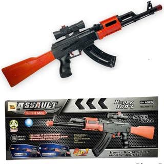 Brinquedo Ak-47 Arminha Lança Dardos E Bolinhas De Gel Grande