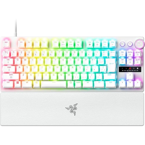 8,000Hz対応 ラピッドトリガー Razer レイザー Huntsman V3 Pro Tenkeyless 8KHz JP White Edition 調整可能なアクチュエーション搭載のアナログ ゲーミングキーボード オプティカルスイッチ Snap Tap 高速入力優先機能 リストレスト付属 日本語配列 ハンツマン ブイスリープロ テンキーレス 8KHz ホワイト【日本正規代理店保証品】