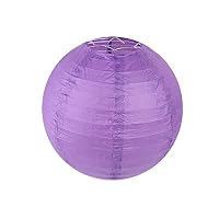 Surwin 10 Pezzi Lanterne Cinesi, Lanterne di Carta, Cinese Rotonda Lanterna di Carta da Appendere Decorazioni da Appendere per Feste di Matrimonio, Feste di Compleanno (20cm,Viola