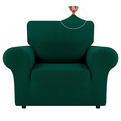 LURKA Stretch Chair Cover for Sofa, 1 Piece Armchair Slipcover, Dark Green