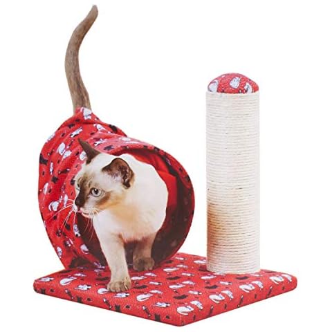 Lexi Home Etna Cat Tunnel with Sratching Post Cover