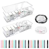 【Tri Portable et Efficace】Les pochettes pour écouteurs et câbles incluses vous permettent de transporter facilement vos articles lorsque vous sortez. Les attaches de câbles colorées facilitent le tri classé, vous aidant à dire adieu une fois pour toutes au désordre causé par les câbles de données emmêlés.