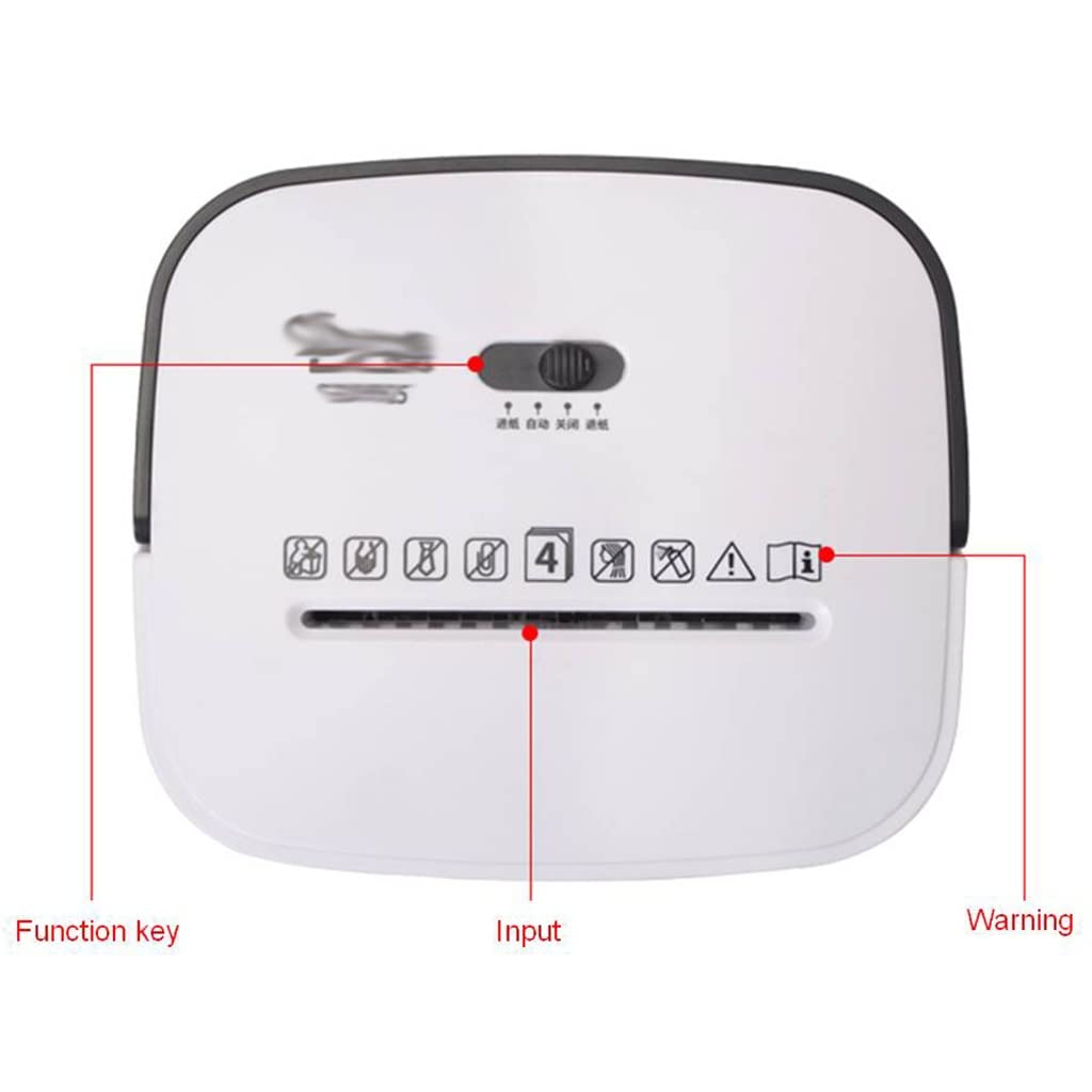 Desktop Paper Card Shredder Small Personal Desktop Shredder Electric Portable Waste Paper Office Mini Multifunctional (D 220 * 200 * 180 mm)