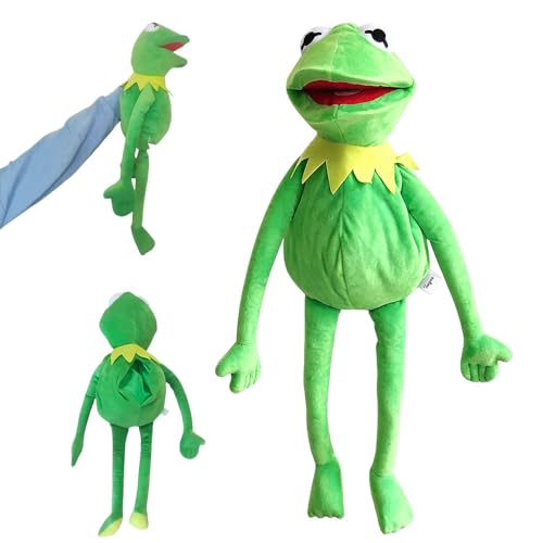 Kermit The Frog Puppet 60cm Frog Plush Hand Puppets Soft Hand Frog Stuffed Plush Toy for Children Kids Baby Adults Gifts Cartoon Birthday Christmas