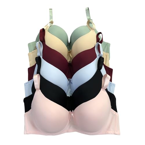 Viola's Secret Women Bras 6 Pack A B C D DD DDD Cup (38DDD)