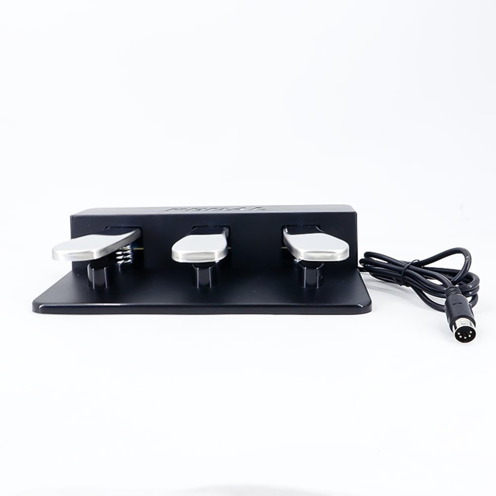 Unidad de Pedal de 3 para Pianos Digitales Electrónicos, Pedal de Sostenuto Suave con Base Antideslizante.