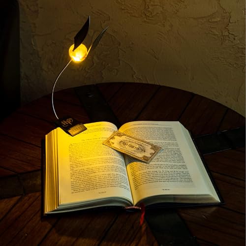 Image of Paladone Golden Snitch Lumi Clip | Convenient Harry Potter Themed Reading Light | Dual Powered by Batteries or USB, Gold (Pack of 12)