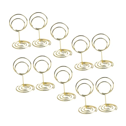 Holibanna 10Pcs Peacock Memo Clip Holders Table Number Stands for Weddings Photos Menus Cards Elegant Centerpiece for Events