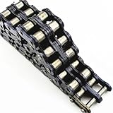1Pcs Steel Roller Chain, 04C 06B 08B 10A Industrial Drive Chain 2 Points 3 Points 4 Points 5 Points DOLUNTO (Size : 04C-0.5M)