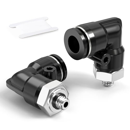Image of TAILONZ 4mm OD x M5 Male Elbow Push-to-Connect Fitting (2Pcs)