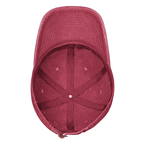 Image of Established in 2025 Hat Cotton Baseball Caps for Men Women Red