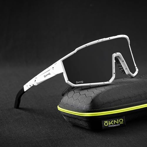 Image of OKNO Eyewearlabs Sunglasses For Men & Women | Polarized Sports Over-Sized Unilens Wrap-Around Branded Stylish Spectacles | 100% UV Protection Shades | Cricket Sports Cycling Driving Trekking & More