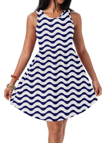 Image of HiMONE Vacation Dresses for Women 2025 Summer Dress Women's Casual Sundresses Casual Beach Petite Sun Dress XS-2XL