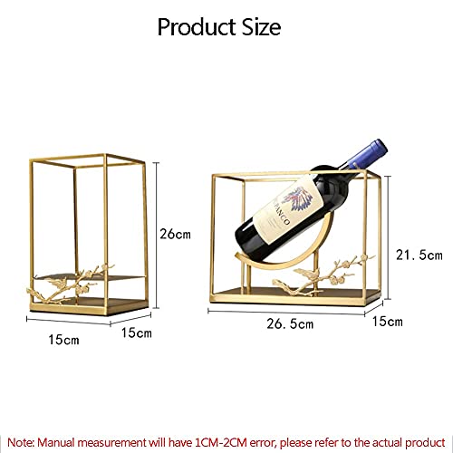 Soporte metálico para 1 botella de vino estilo nórdico miniatura 3
