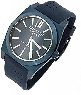 Locman Men's 42mm Blue Rubber Band Steel Case Sapphire Crystal Quartz Analog Watch 0201BLBLNNKSIB
