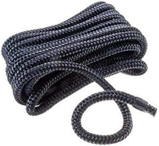 SEACHOICE Double-Braid Nylon Dock Line 3/8" x 20' 40271 Black