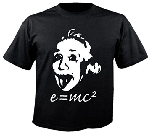 Albert Einstein 3597 - Camiseta con diseño de artista de Albert Einstein, Negro , XL