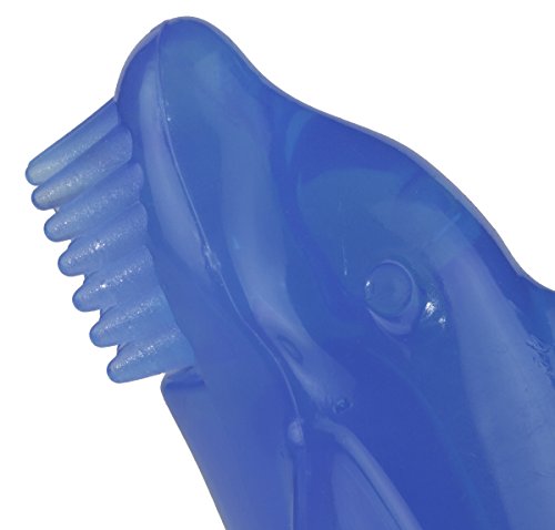 Image of Baby Banana Shark Training Toothbrush, Bendable Food-Grade Silcone, Butter-Soft Bristles for Gums and First Teeth, Family-Owned Business