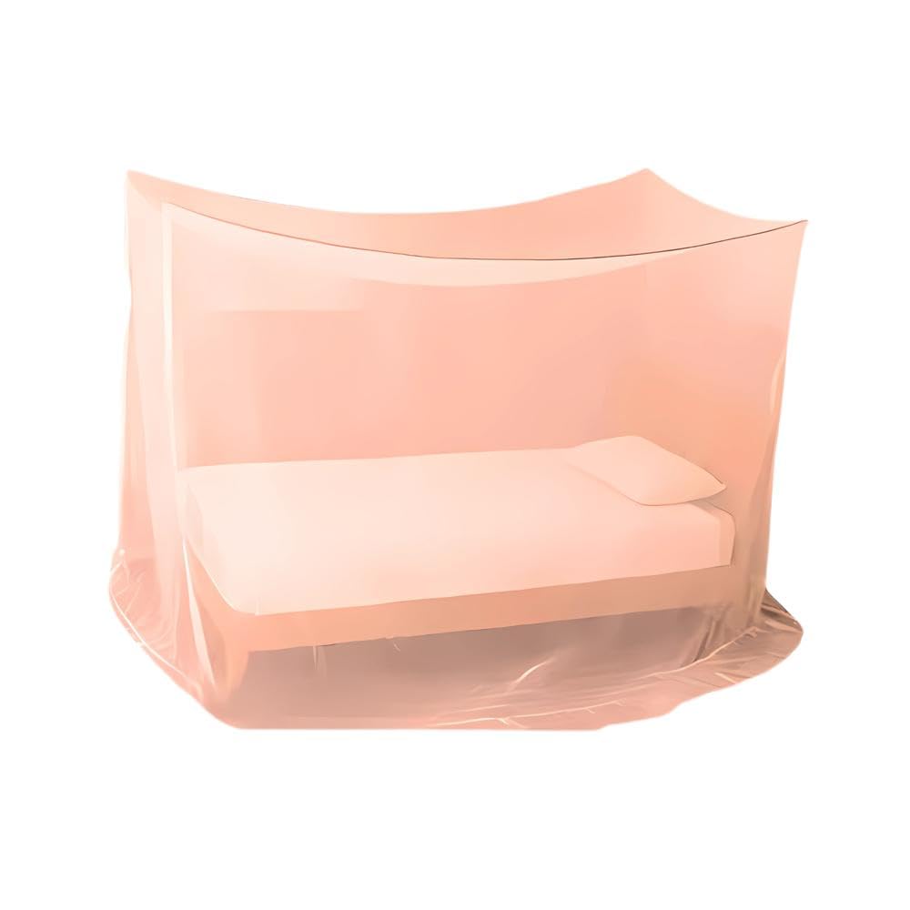 Divayanshi Foldable Polycotton Mosquito Net (Machhardani) for Single Bed (Peach, 3 x 6.5 ft) | Breathable, Strong & Lightweight | Easy Setup, Portable & Ideal for Home & Travel