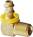 EATON Weatherhead 10005B-C04 Male Pipe Rigid Elbow Fitting, 90 Degree, CA360 Brass, NULL, 1/4" Pipe Size