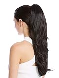 Marque: WIG ME UP WIG ME UP - TZB-26A-V-2 Postiche couette queue de cheval longue lisse recourbée noir 45 cm