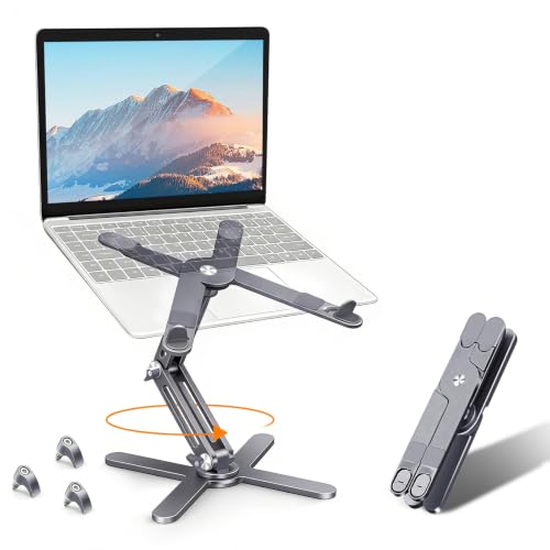 Moallia N86 360 Rotating Laptop Stand, Grey - Image 2