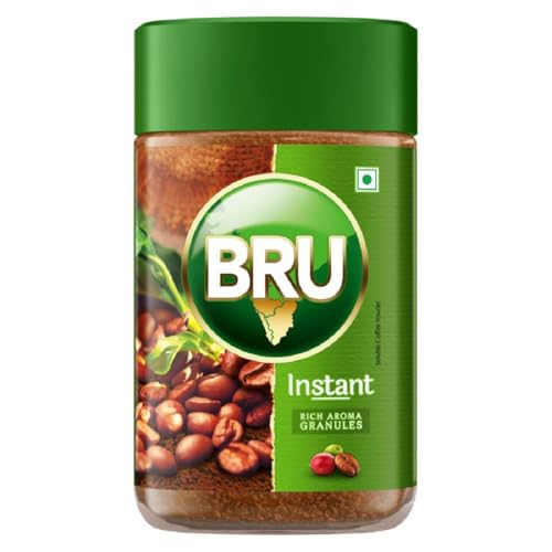 Image of BRU Gold Instant Coffee Powder 100 g Jar, 100% Pure Ground Coffee Powder from South India - Premium Arabica & Robusta Roasted Beans