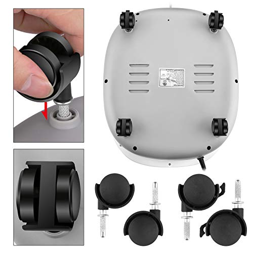 ACEVIVI Foot Spa Bath Massager with Heat, Bubble Jets, Motorized Shiatsu Roller Electric Rolling Massage Adjustable Time & Temperature Foot Pressure Relief (Gray)