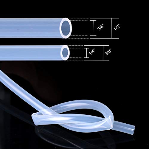 Image of High Temp Silicone Tubing Hose - Food Grade Silicone tube, Flexible Pure Silicon Tubing For Home Brewing Pump Transfer and Winemarking (1 /4 inch ID x 3 /8 inch OD, 36, Inches)