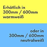 kalb Material für Möbel Lampa LED do lustra 600 mm lampa do zabudowy 230 V lampa łazienkowa chromowana, do wyboru: 600 mm – ciepła biel