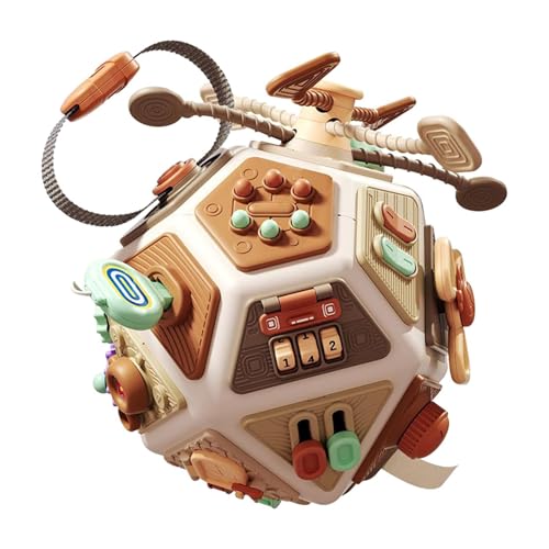 Sensory Busy CubeFor ? 22 Side Activity Learning Cube, Interactive Hand Held toy| Style Early Development Toy, Motor Skills Trai